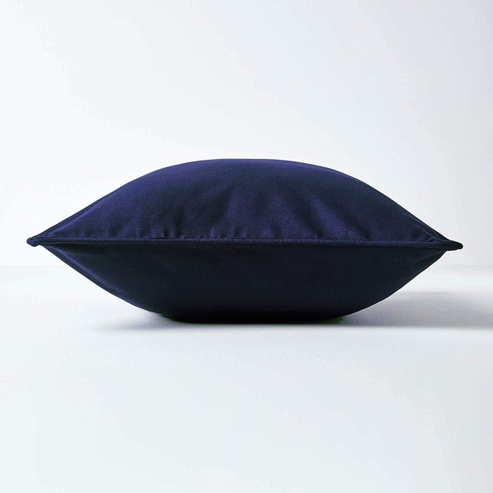 Plain Cotton Decorative Cushion Cover in Navy Blue online at best prices