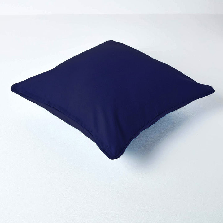 Plain Cotton Decorative Cushion Cover in Navy Blue online at best prices