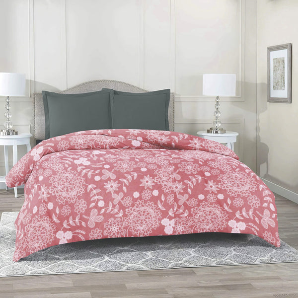 Printed Multicolor Floral Duvet Cover/Quilt Cover with Zipper