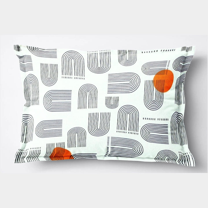 Soft Abstract Print Pillow Cover Set In Grey Online At Best prices(2 Pcs)