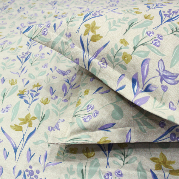 Floral 210 TC Fitted Bedsheet -  Multicolor