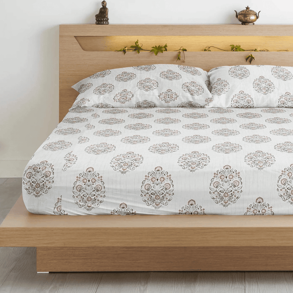 Floral 210 TC Flat Bedsheet -  Multicolor