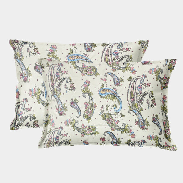 Printed Paisley Set of 2 Pcs Pillow Cover - Multicolor