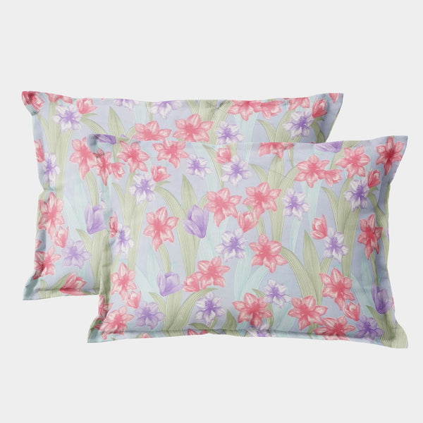 Printed Floral Set of 2 Pcs Pillow Cover - Multicolor