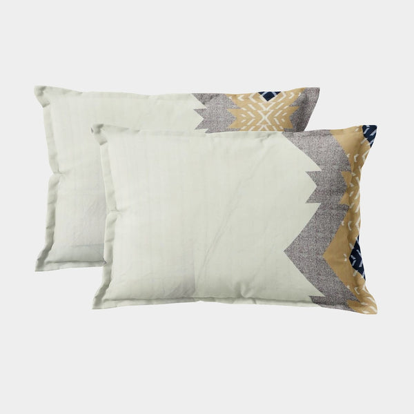 Printed Geometrical Set of 2 Pcs Pillow Cover - Multicolor