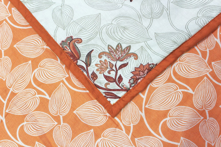 Soft Riva Geometrical Print AC Cotton Dohar in Orange At Best Prices