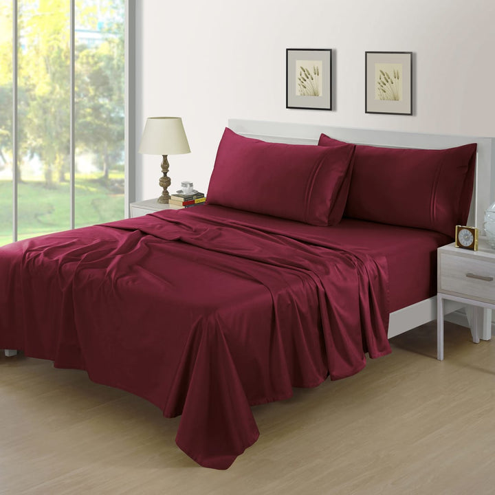 Soft Plain 400 TC Cotton Satin Flat Bedsheet online In India