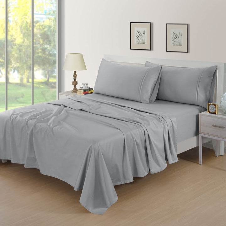 Soft Plain 400 TC Cotton Satin Flat Bedsheet online In India