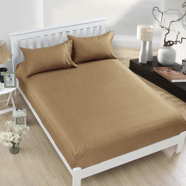 Soft Plain 400 TC Cotton Satin Flat Bedsheet online In India