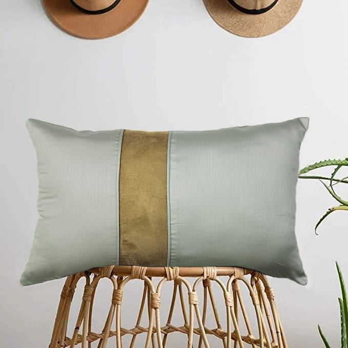 Stylish Cotton Satin Patch Throw/Lumber Pillow Online In India