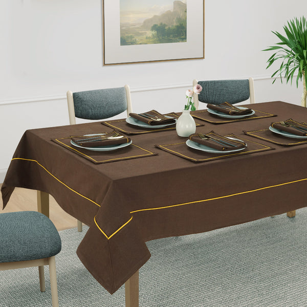 Comfortable Plain Virgo Woven Cotton Table Cover online In India