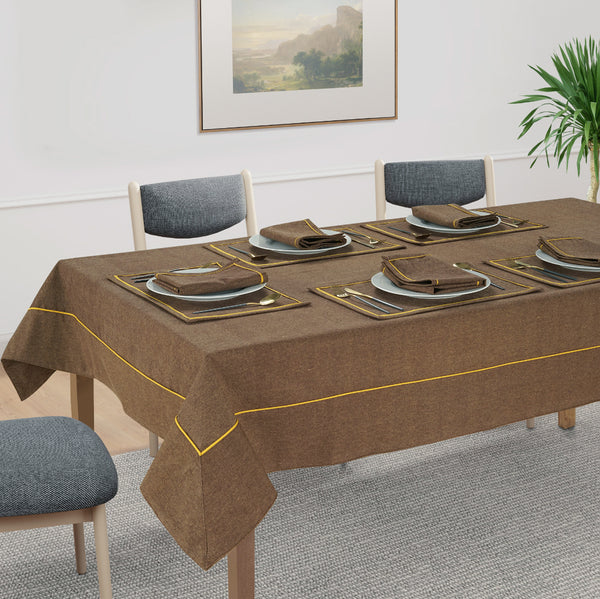 Comfortable Plain Virgo Woven Cotton Table Cover online In India