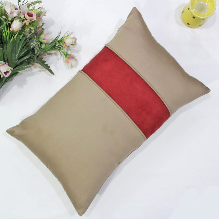 Stylish Cotton Satin Patch Throw/Lumber Pillow Online In India