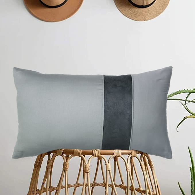 Stylish Cotton Satin Patch Throw/Lumber Pillow Online In India