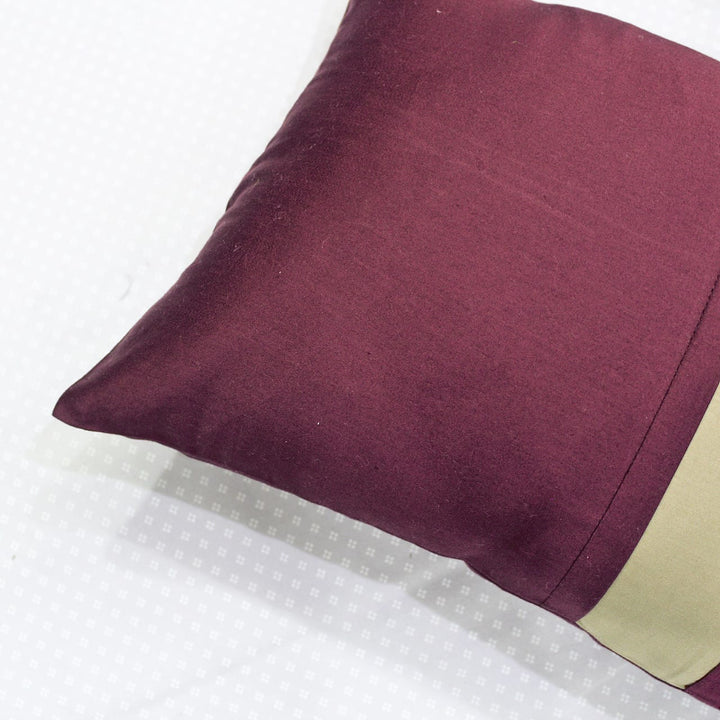 Stylish Cotton Satin Patch Throw/Lumber Pillow Online In India