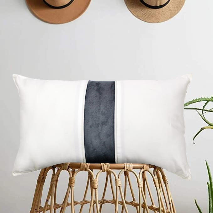 Stylish Cotton Satin Patch Throw/Lumber Pillow Online In India