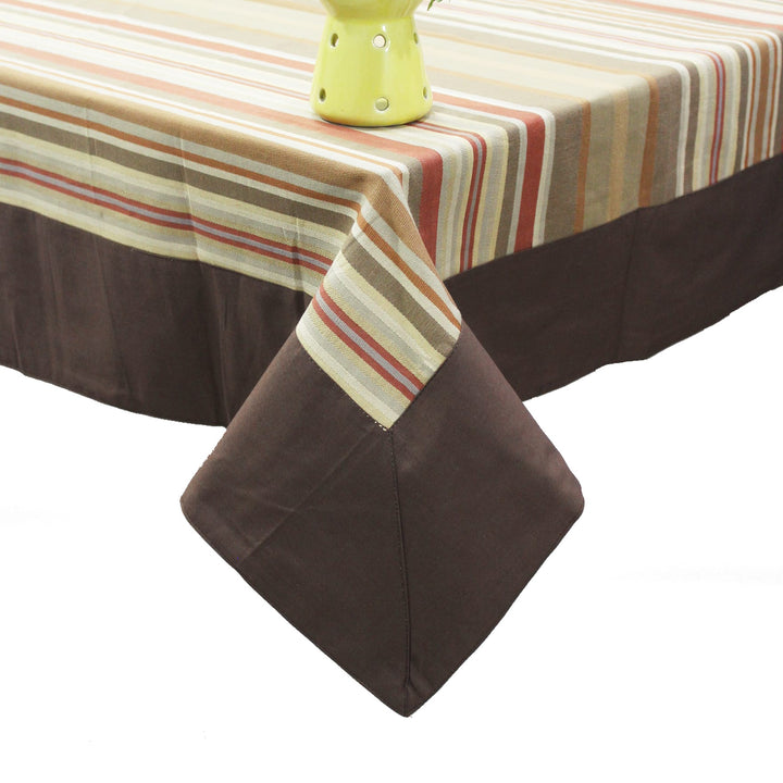 Alpha Multicolor Woven Cotton Stripes Table Cover(1 Pc) online in India