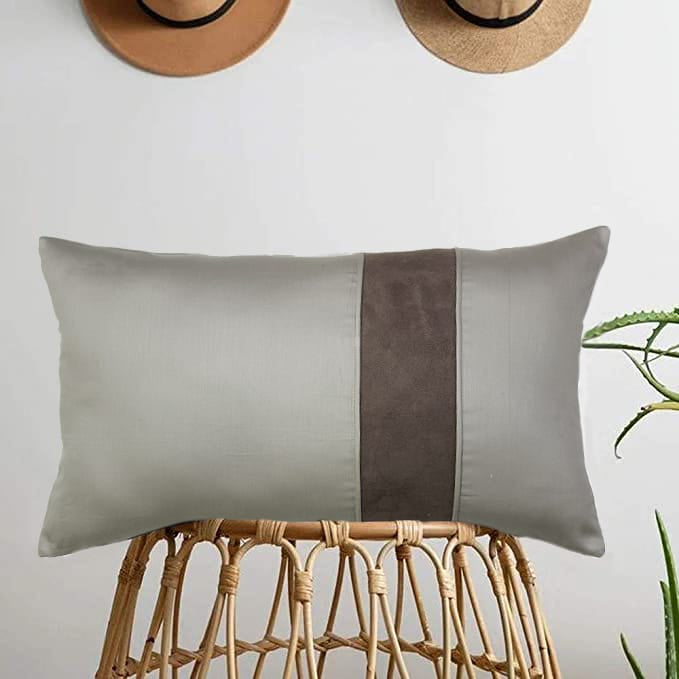 Stylish Cotton Satin Patch Throw/Lumber Pillow Online In India