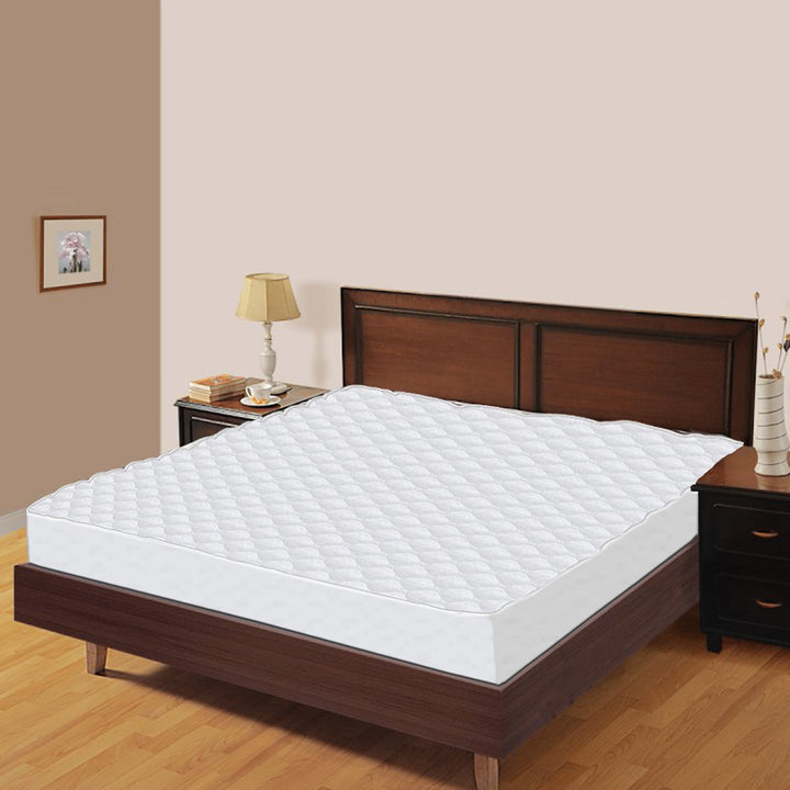 White Premium Fitted Water Proof Mattress Protector online in India 