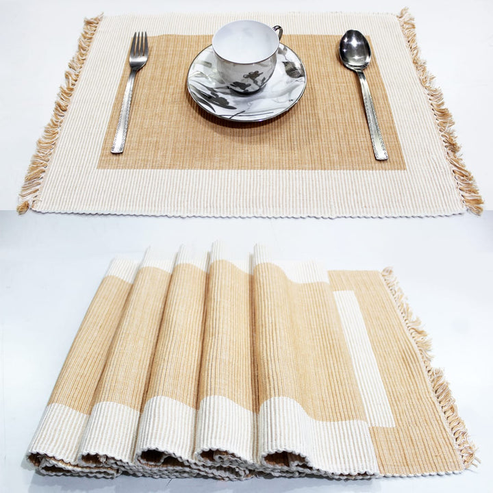 Classy Hand Woven Cotton Table Placemats Set( 6 P cs) online in India