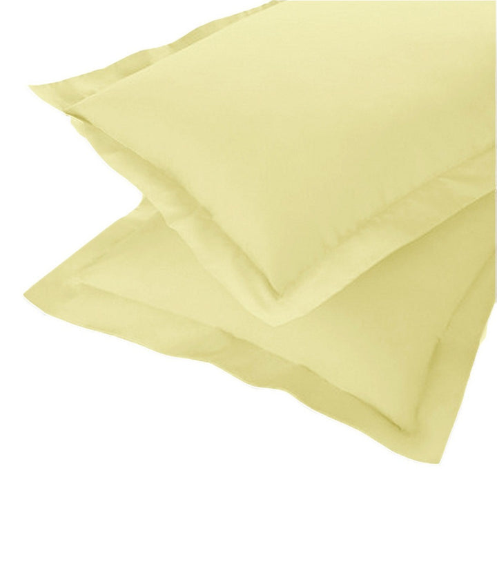 Soft 210 TC Plain Cotton Pillow Cover Set In Beige Online In India(2 Pcs)