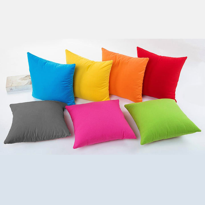 Plain Cotton Decorative Cushion Cover 7 Pcs online at best prices