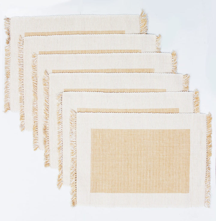 Classy Hand Woven Cotton Table Placemats Set( 6 P cs) online in India