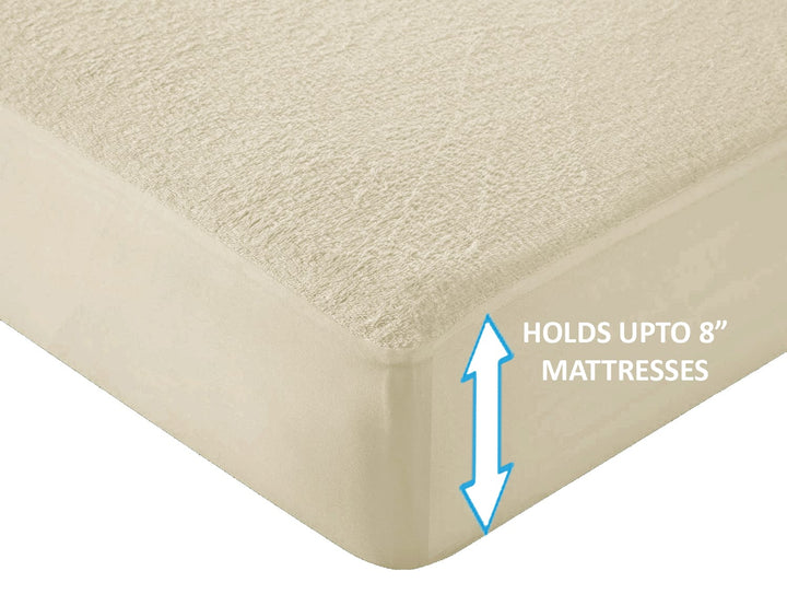 Khaki Water Proof Terry Mattress Protector online at best prices