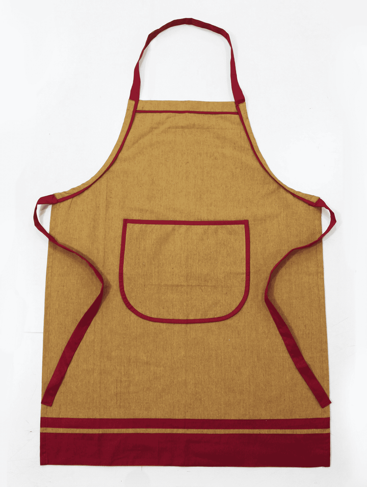 Stylish Rust Handwoven Cotton Kitchen Apron (1 Pc) Online In India