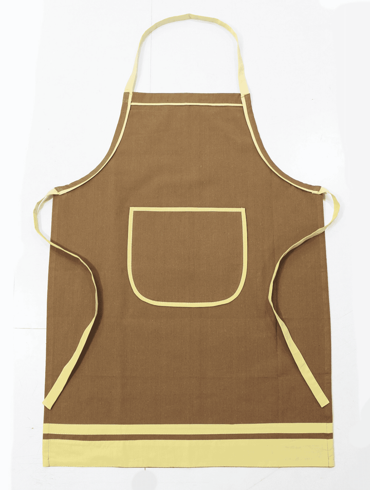 Stylish Camel Brown Handwoven Cotton Kitchen Apron (1 Pc) Online In India