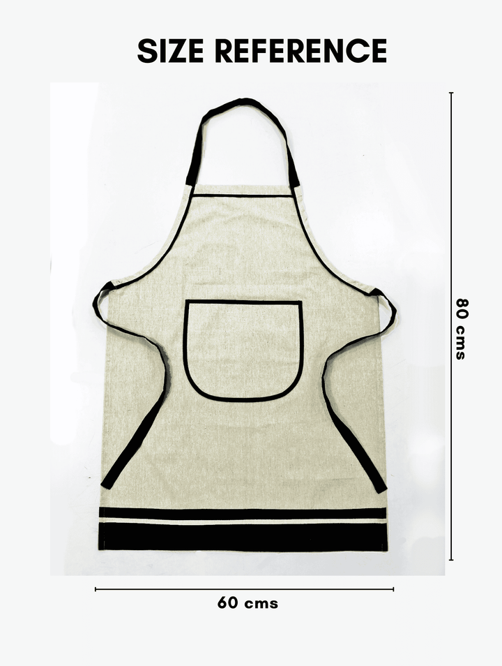 Stylish Natural Brown Handwoven Cotton Kitchen Apron (1 Pc) Online In India