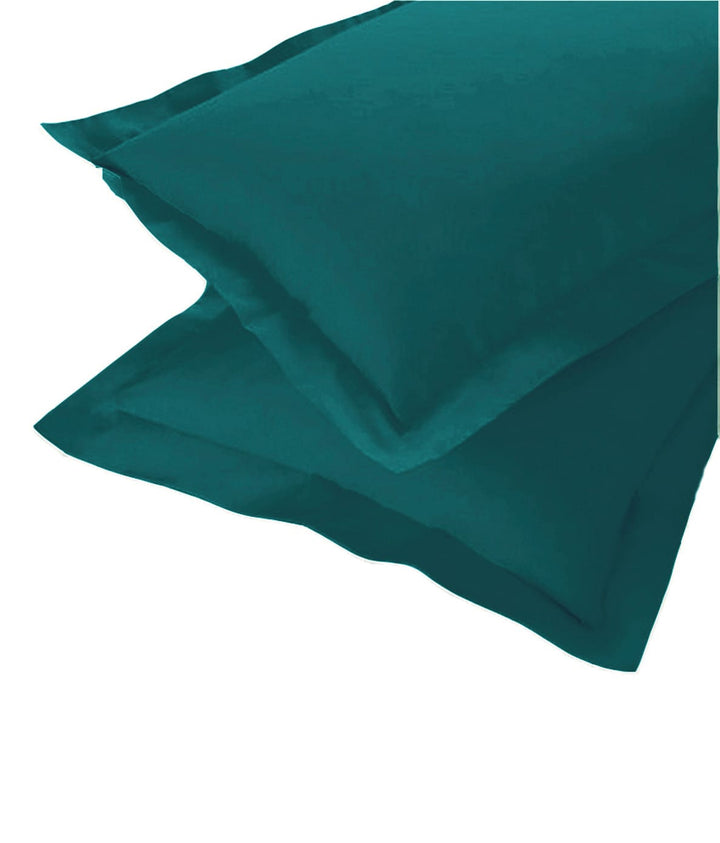 Soft 210 TC Plain Cotton Pillow Cover Set In Peacock Blue Online In India(2 Pcs)