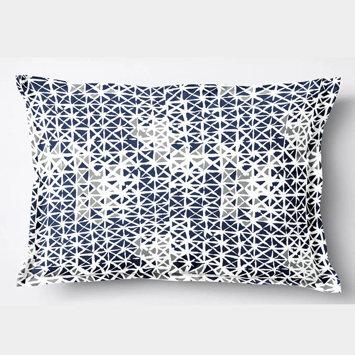 Soft Geometrical Print Pillow Cover Set In Blue Online At Best prices(2 Pcs)