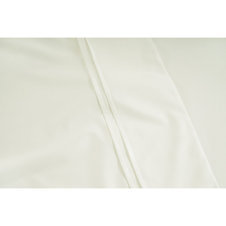 Soft Cotton Plain 400 TC King Size Satin Flat Bedsheet In Cream At Best Prices