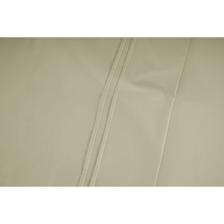 Soft Cotton Plain 400 TC Satin Fitted Bedsheet In Khaki At Best Prices