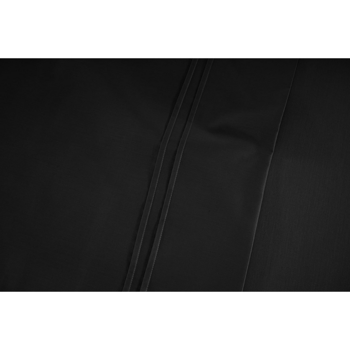 Soft Cotton Plain 400 TC Satin Fitted Bedsheet In Black At Best Prices