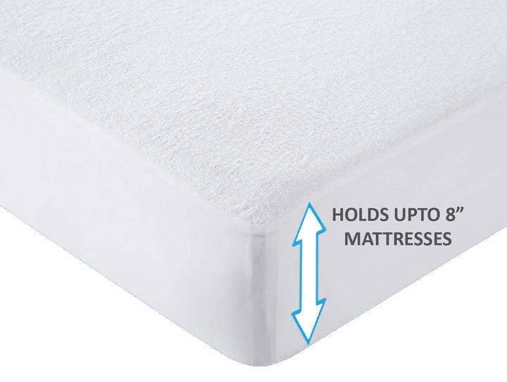 White Water Proof Terry Mattress Protector online at best prices 