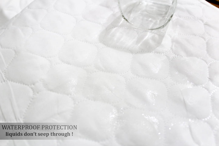 White Premium Fitted Water Proof Mattress Protector online in India 