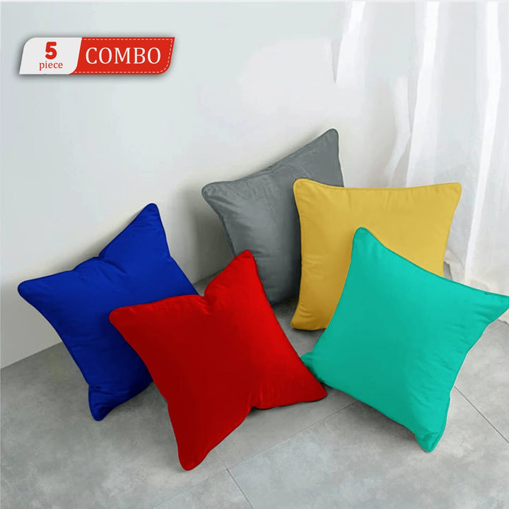 Plain Cotton Decorative Cushion Cover 5 Pcs online at best prices